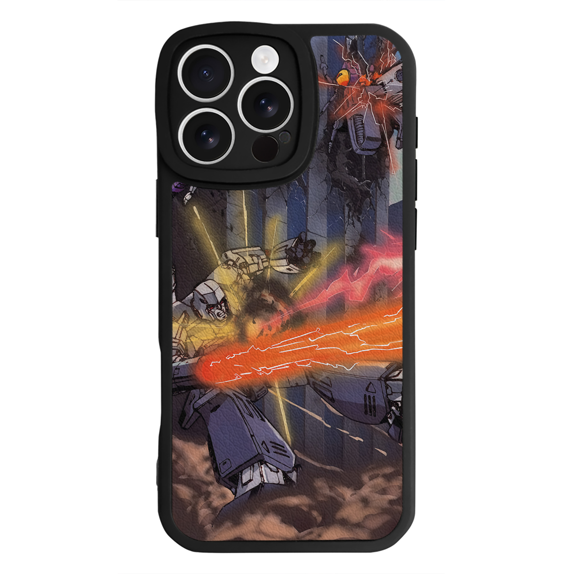 （画像用） Transformers トランスフォーマー 【iPhone 16シリーズ対応】シリコンスマホケース（レザー調） 材質：シリコン